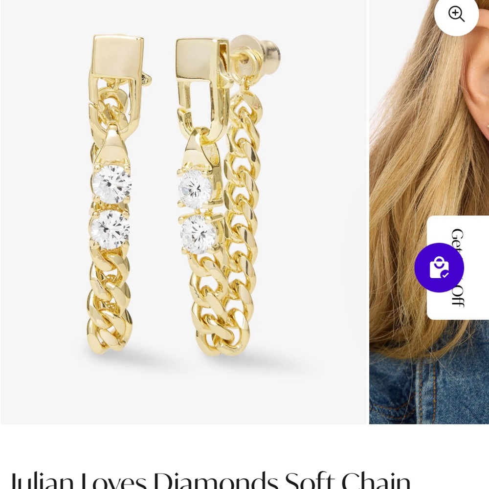 Melinda Maria Gold Soft Chain Earrings